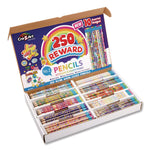 Pencils Motivational Classpack, #2 Black Lead, Assorted Barrels, 10 Designs, 250 Pencils/Set