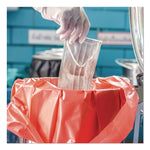 Healthcare Biohazard Printed Low-Density Can Liners, Biohazard, 45 gal, 1.3 mil, 40 x 46, Red, Flat Pack, 200/Carton