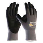 Ultimate Seamless Knit Nylon Gloves, Nitrile MicroFoam Grip: Palm/Fingers/Knuckles, EN388: 4131, X-Large, Gray, 12 Pairs