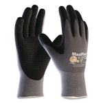 Ultimate Seamless Knit Nylon Gloves, Nitrile MicroFoam Grip: Palm/Fingers, EN388: 4131, Medium, Gray, 12 Pairs