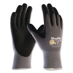 Endurance Seamless Knit Nylon Gloves, EN388: 4131, Medium, Gray/Black, 12 Pairs