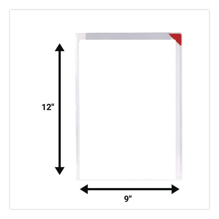 Easy Clic Sub-Zero Signage Pocket, 8.5 x 11 Insert, Clear Frame, 10/Pack