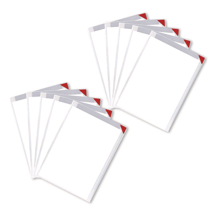 Easy Clic Sub-Zero Signage Pocket, 8.5 x 11 Insert, Clear Frame, 10/Pack