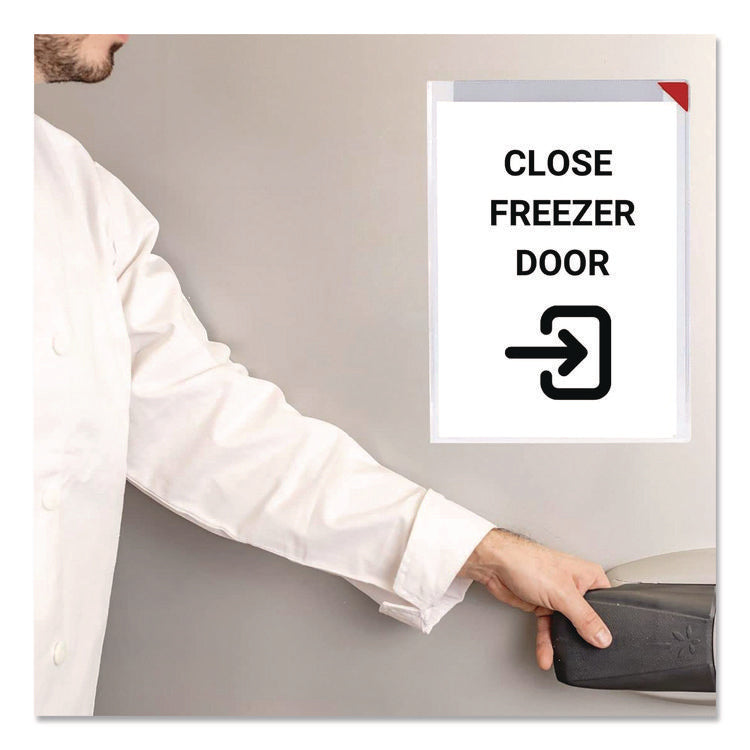 Easy Clic Sub-Zero Signage Pocket, 8.5 x 11 Insert, Clear Frame, 10/Pack
