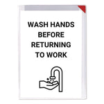 Easy Clic Sub-Zero Signage Pocket, 8.5 x 11 Insert, Clear Frame, 10/Pack