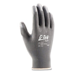 GP Polyurethane-Coated Nylon Gloves, EN388: 1111, 10" Long, Large, Gray, 12 Pairs