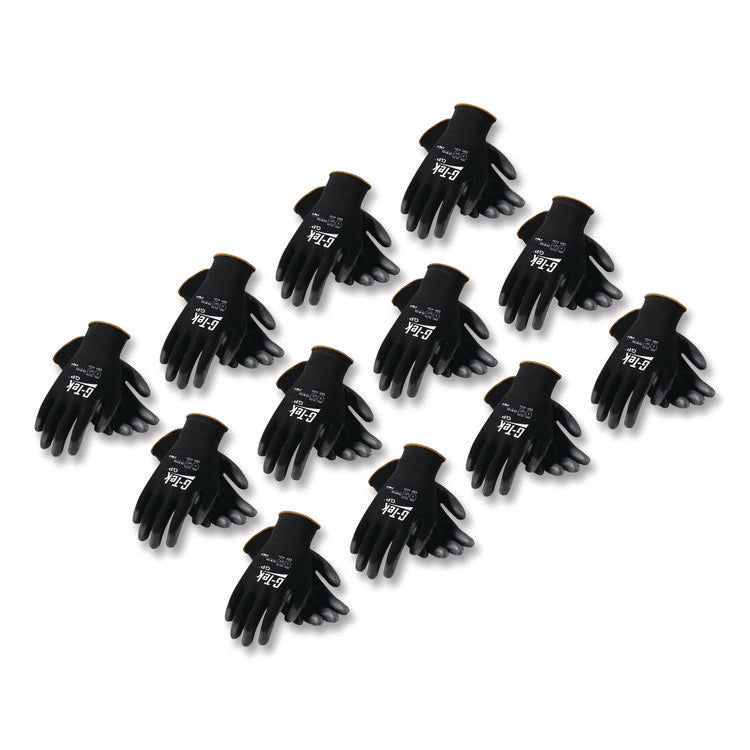 GP Polyurethane-Coated Nylon Gloves, EN388: 1111, 10" Long, X-Large, Black, 12 Pairs