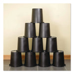 Re-solution Commerical Waste Paper Bin, 4.5 gal, Plastic, Black