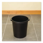 Re-solution Commerical Waste Paper Bin, 4.5 gal, Plastic, Black
