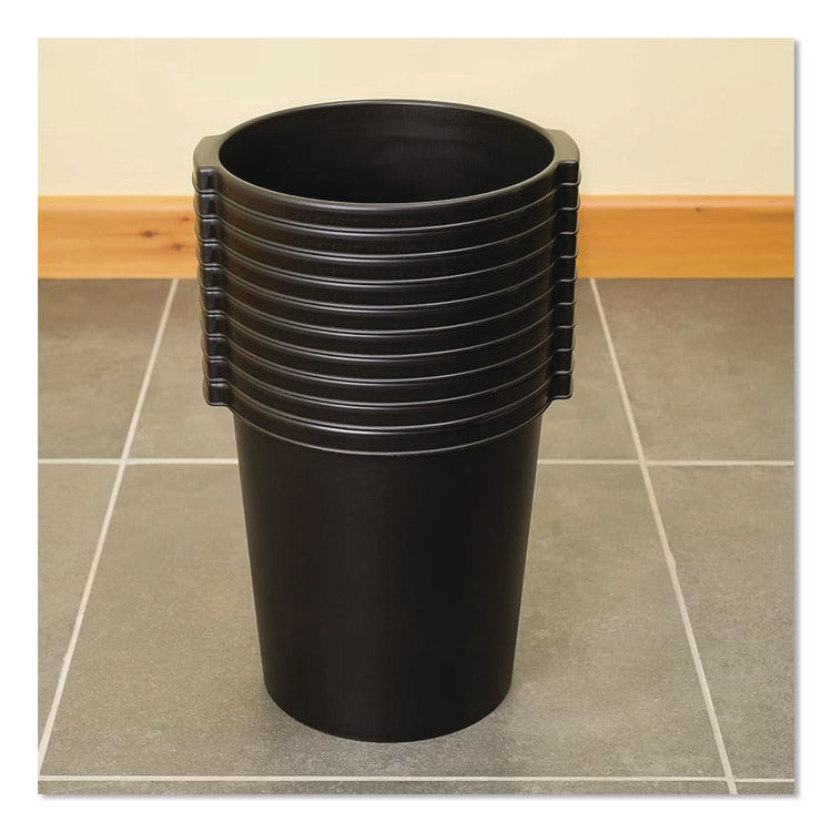 Re-solution Commerical Waste Paper Bin, 4.5 gal, Plastic, Black