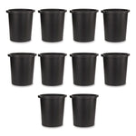 Re-solution Commerical Waste Paper Bin, 4.5 gal, Plastic, Black