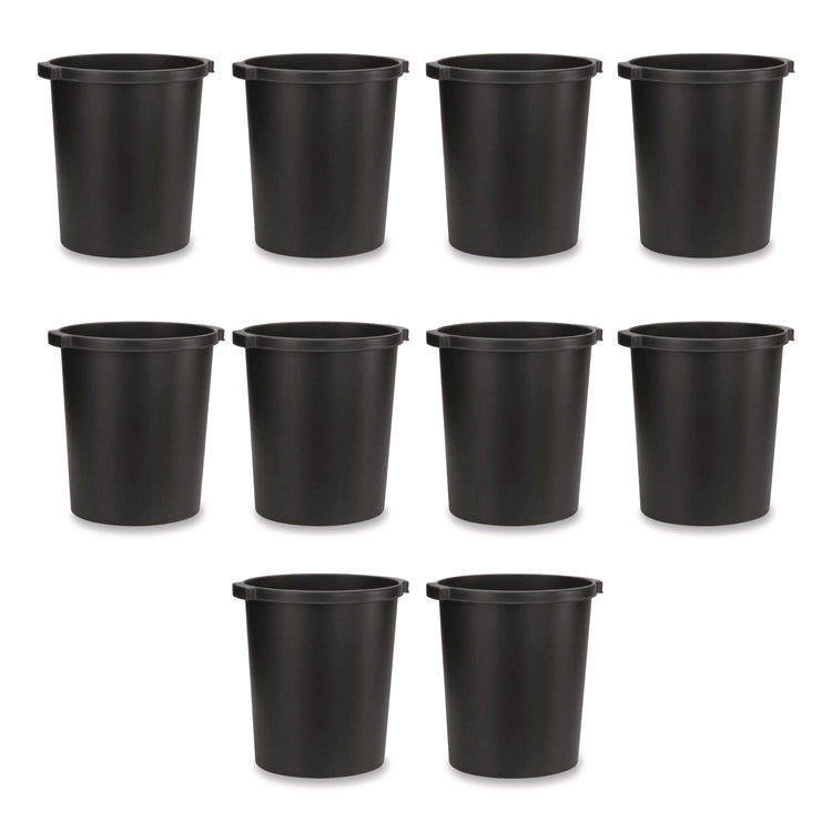 Re-solution Commerical Waste Paper Bin, 4.5 gal, Plastic, Black