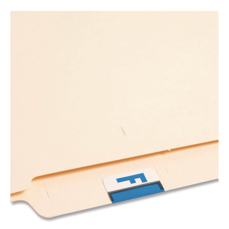A-Z Color-Coded End Tab Filing Labels, F, 1 X 1.25, White, 500/roll