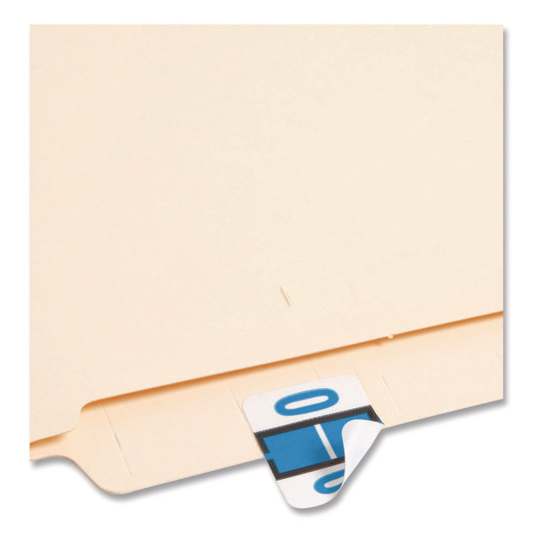 A-Z Color-Coded End Tab Filing Labels, O, 1 X 1.25, White, 500/roll
