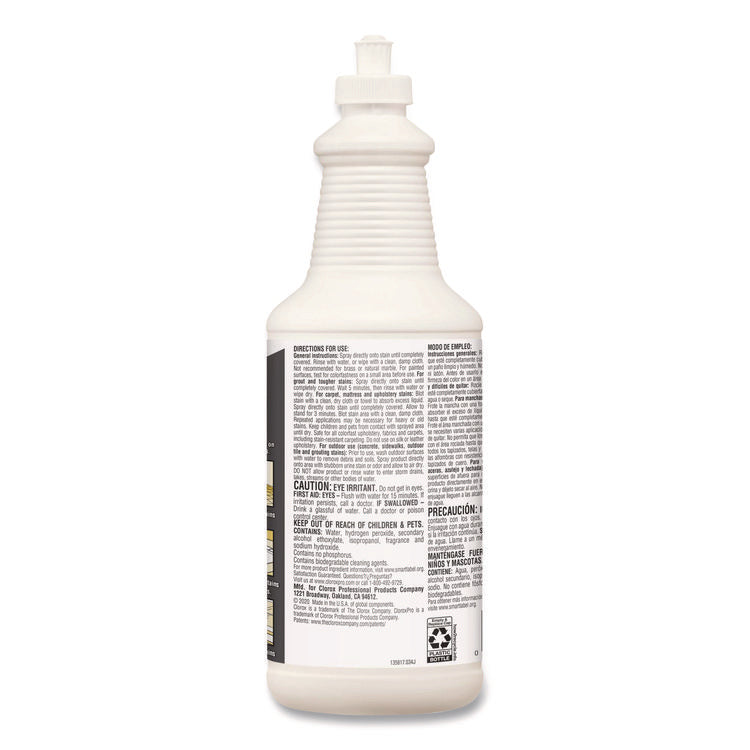 CloroxPro Urine Remover for Stains and Odors, 32 oz Pull top Bottle, 6/Carton