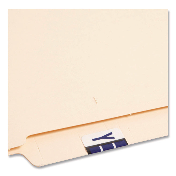 A-Z Color-Coded End Tab Filing Labels, Y, 1 X 1.25, White, 500/roll