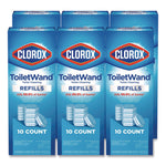 Disinfecting ToiletWand Refill Heads, Toilet Cleaning Scrubbing Pads, Blue/White, 10/Pack, 6 Packs/Carton
