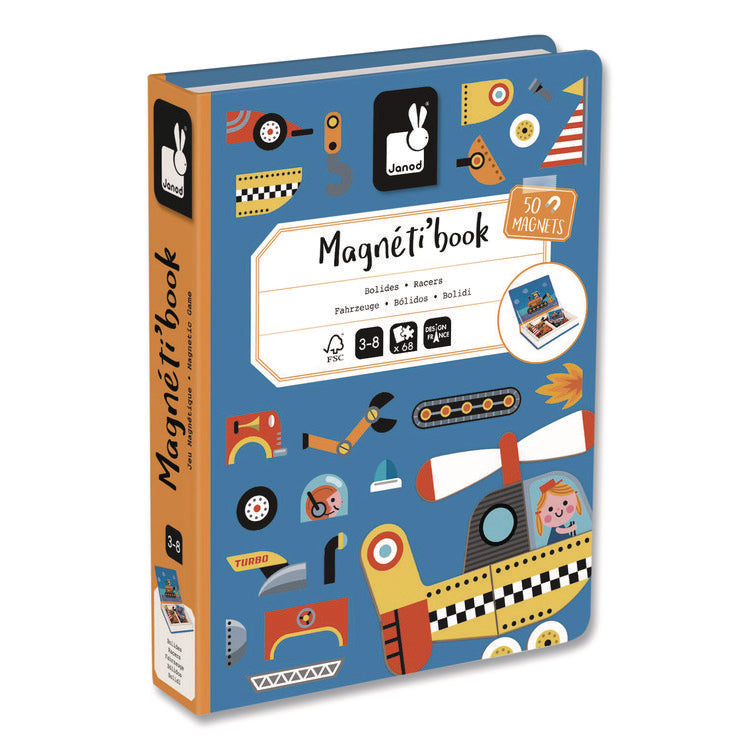 Magneti'books, Racers, Ages 3 to 8, 68 Pieces