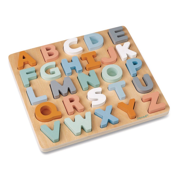 Sweet Cocoon Double-Sided Chunky Alphabet Puzzle, Pre-K to K, 26 Pieces