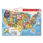 Cardboard United States Map Puzzle, Grades 2 to 7, 48 Pieces