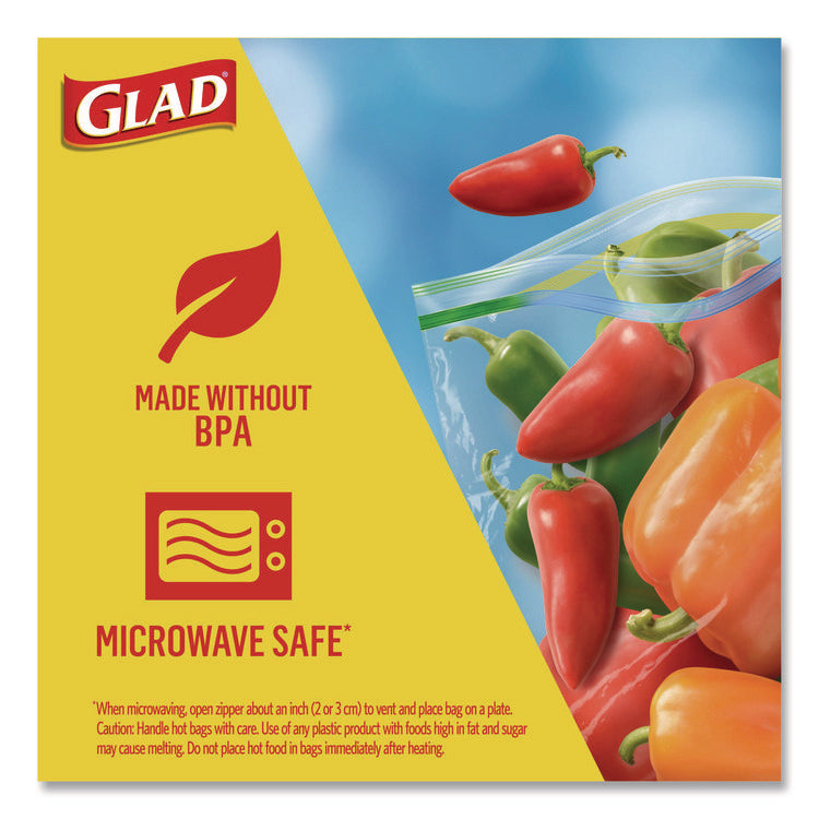 Zipper Food Storage Plastic Bags, Freezer Bags, Quart Size, 7.75 x 8.44, Clear, 20 Bags/Box, 12 Boxes/Carton