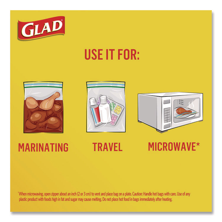 Zipper Food Storage Plastic Bags, Freezer Bags, Quart Size, 7.75 x 8.44, Clear, 20 Bags/Box, 12 Boxes/Carton