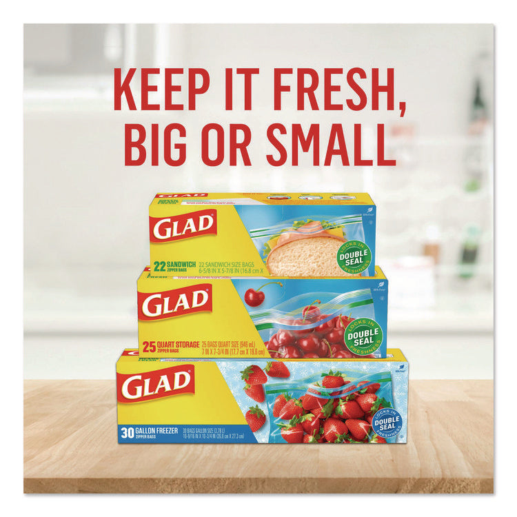 Zipper Food Storage Plastic Sandwich Bags, 6.63 x 5.88, Clear, 50 Bags/Box