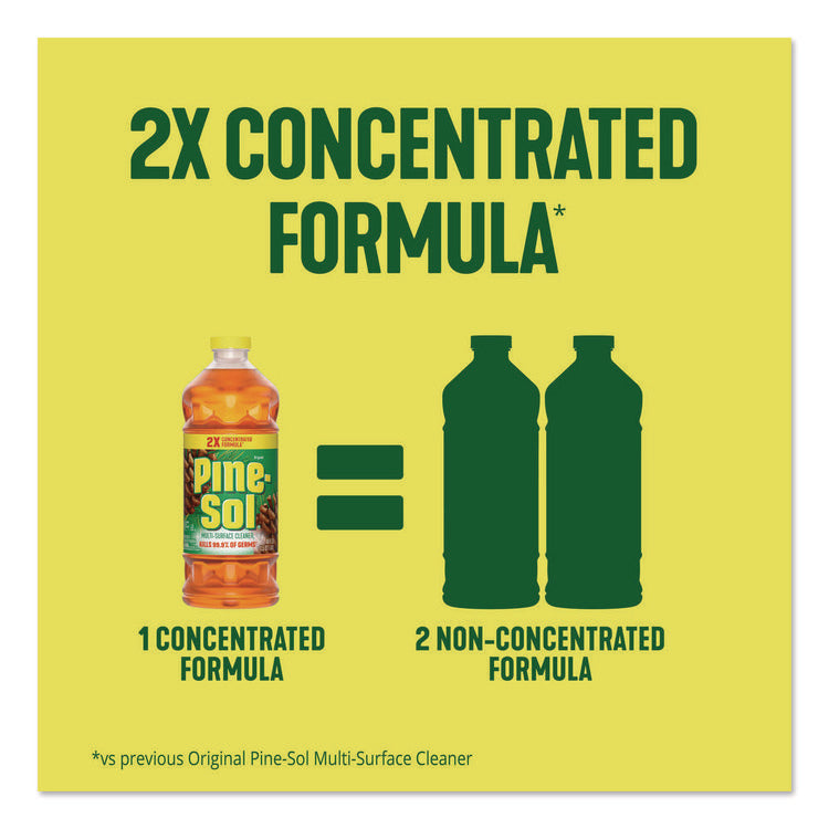 Multi-Surface Cleaner Disinfectant Concentrated, Pine Scent, 14 oz Bottle, 12/Carton