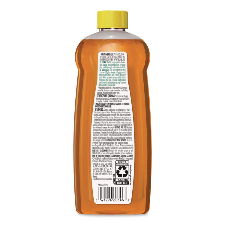 Multi-Surface Cleaner Disinfectant Concentrated, Pine Scent, 14 oz Bottle