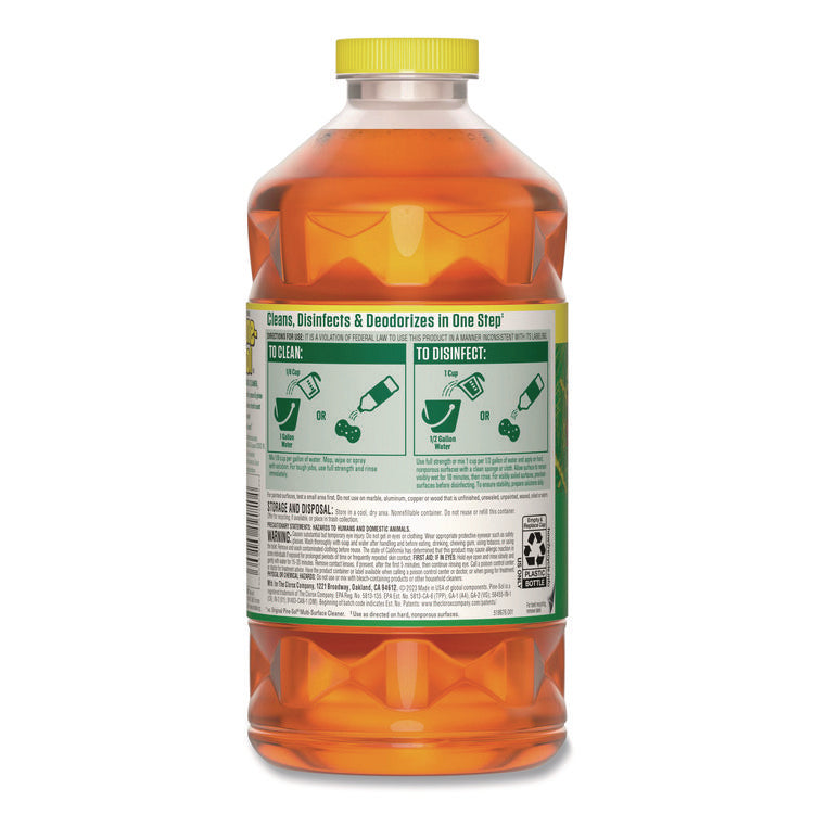 Multi-Surface Cleaner Disinfectant Concentrated, Pine Scent, 80 oz Bottle, 6/Carton