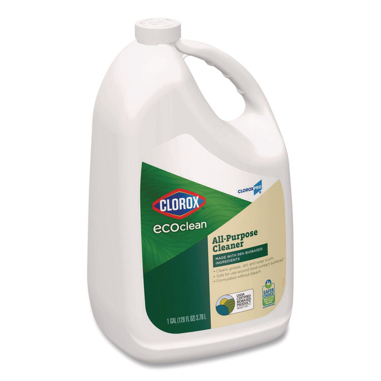 Clorox Pro EcoClean All-Purpose Cleaner, Refill, Unscented, 128 oz Bottle, 4/Carton