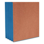 Redrope Drop-Front End Tab File Pockets, Fully Lined 6.5" High Gussets, 3.5" Expansion, Legal Size, Redrope/Blue, 10/Box