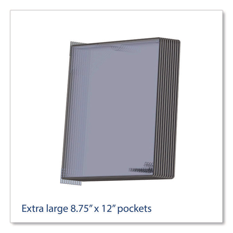 PRO Series Magnetic Wall Reference System, 10 Panels with Black Borders, Black Base