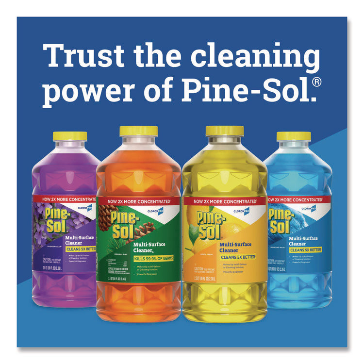 CloroxPro Multi-Surface Cleaner Concentrated, Sparkling Wave Scent, 80 oz Bottle, 3/Carton