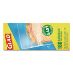 Fold Top Food Storage Plastic Sandwich Bags, 6.5 x 5.5, Clear, 180 Bags/Box, 12 Boxes/Carton