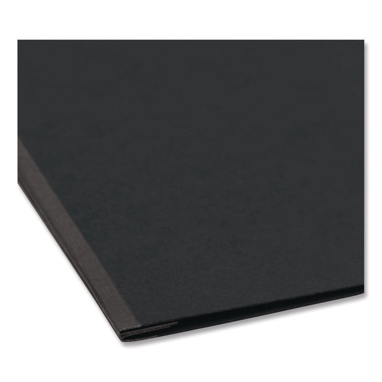 Prong Fastener Premium Pressboard Report Cover, Two-Piece Prong Fastener 3" Capacity, 8.5 X 11, Black/black