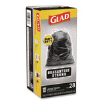 Guaranteed Strong Large Drawstring Trash Bags, Three-Ply, 30 gal, 1.05 mil, 30 x 33, Black, 28 Bags/Box, 6 Boxes/Carton