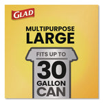 Guaranteed Strong Large Drawstring Trash Bags, Three-Ply, 30 gal, 1.05 mil, 30 x 33, Black, 28/Box