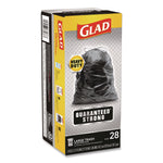 Guaranteed Strong Large Drawstring Trash Bags, Three-Ply, 30 gal, 1.05 mil, 30 x 33, Black, 28/Box