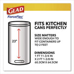 ForceFlex Tall Kitchen Drawstring Trash Bags, 13 gal, Gain Lavender with Febreze Freshness, 10.18 x 9.81, White, 110/Box
