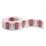 A-Z Color-Coded End Tab Filing Labels, T, 1 X 1.25, White, 500/roll