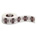 A-Z Color-Coded End Tab Filing Labels, R, 1 X 1.25, White, 500/roll