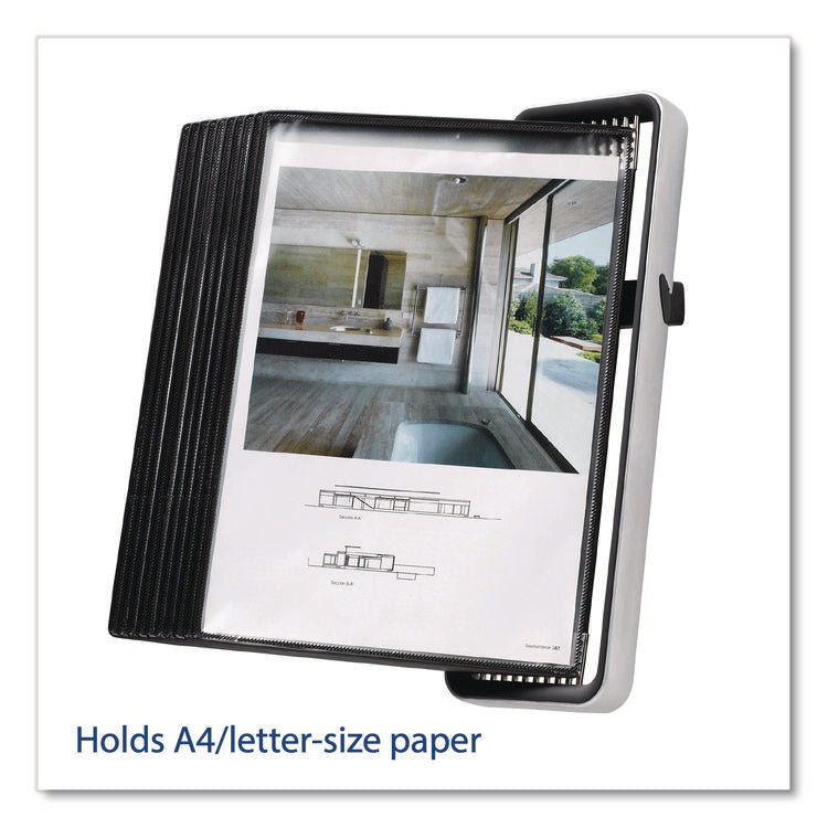 VEO Wall Reference System, 10 Panels with Black Borders, Black Base