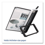VEO Desktop Reference System, 10 Panels with Black Borders, Black Base