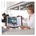 VEO Desktop Reference System, 10 Panels with Black Borders, Black Base