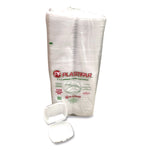 Foam Hinged Lid Containers, 6 x 6 x 3, White, Foam, 500/Carton