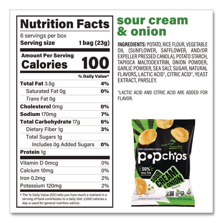 Potato Chips, Variety Pack, Barbeque, Sea Salt, Sour Cream and Onion, 0.8 oz Bag, 30/Pack