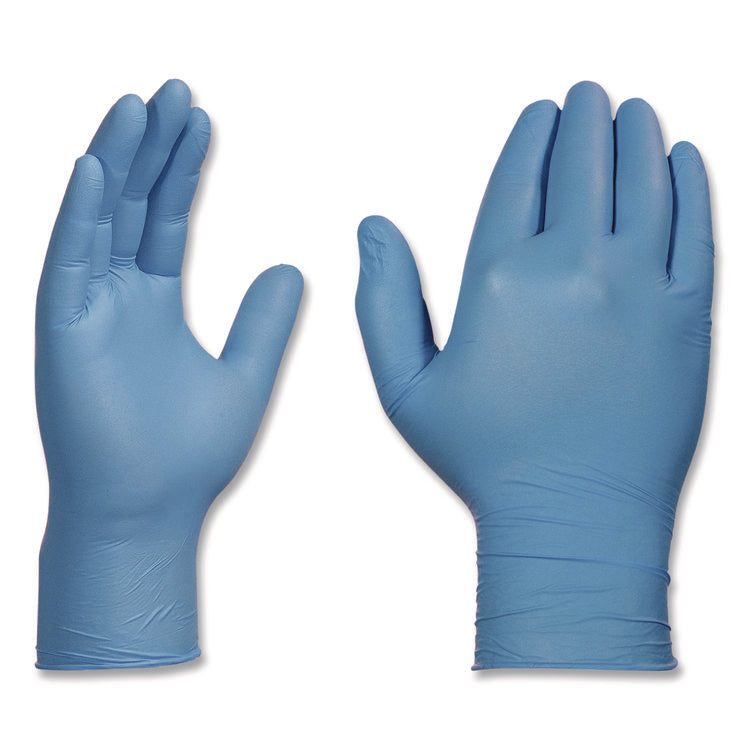 Industrial Nitrile Gloves, Powder-Free, Medium, 3 mil Thick, 9.5" Long, Blue, 100/Box