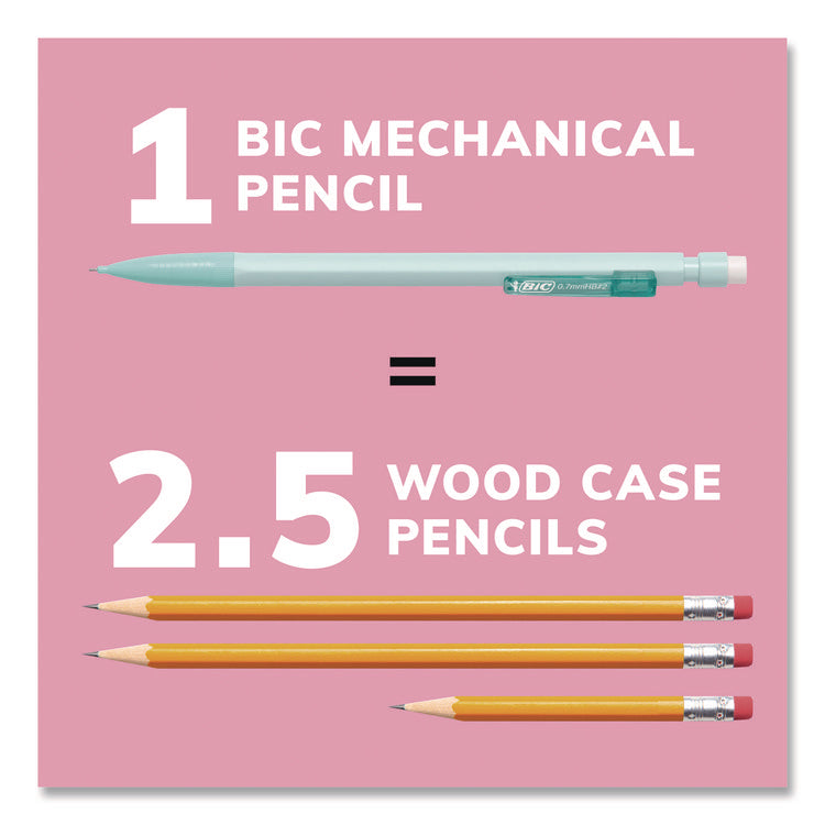 Xtra Smooth Mechanical Pencil, HB #2 Black Lead, Assorted Pastel Color Barrels, 40/Pack