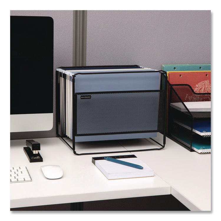 Hanging File Folder Organizer, Letter Size, 13" Long, Black